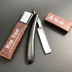  Vintage Cracker Jack Blue Steel Straight Razor by Naked Armor sold by Naked Armor Razors