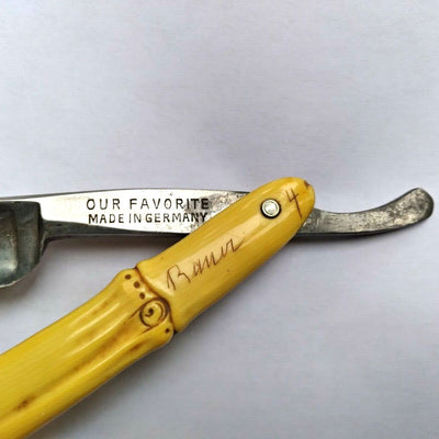  Vintage Our Favorite German Steel & Bamboo Straight Razor by Naked Armor sold by Naked Armor Razors