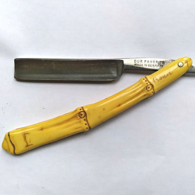  Vintage Our Favorite German Steel & Bamboo Straight Razor by Naked Armor sold by Naked Armor Razors