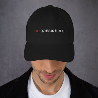 Black Be Irresistible Dad Hat by Naked Armor sold by Naked Armor Razors