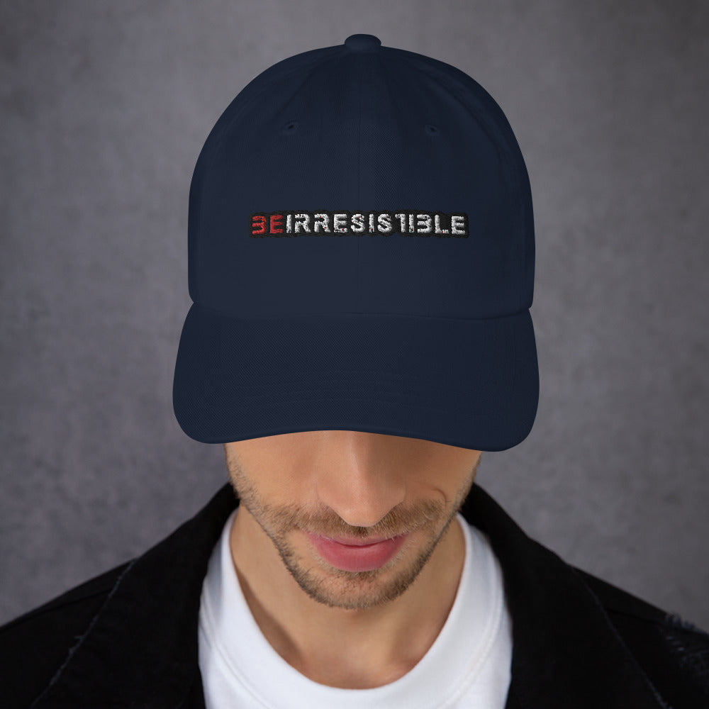 Navy Be Irresistible Dad Hat by Naked Armor sold by Naked Armor Razors