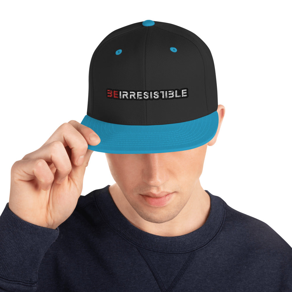 Black Be Irresistible Snapback Hat by Naked Armor sold by Naked Armor Razors