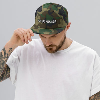 Green Camo Naked Armor Snapback Hat by Naked Armor sold by Naked Armor Razors