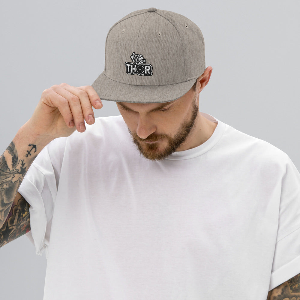 Heather Grey Naked Armor Thor Snapback Hat by Naked Armor sold by Naked Armor Razors