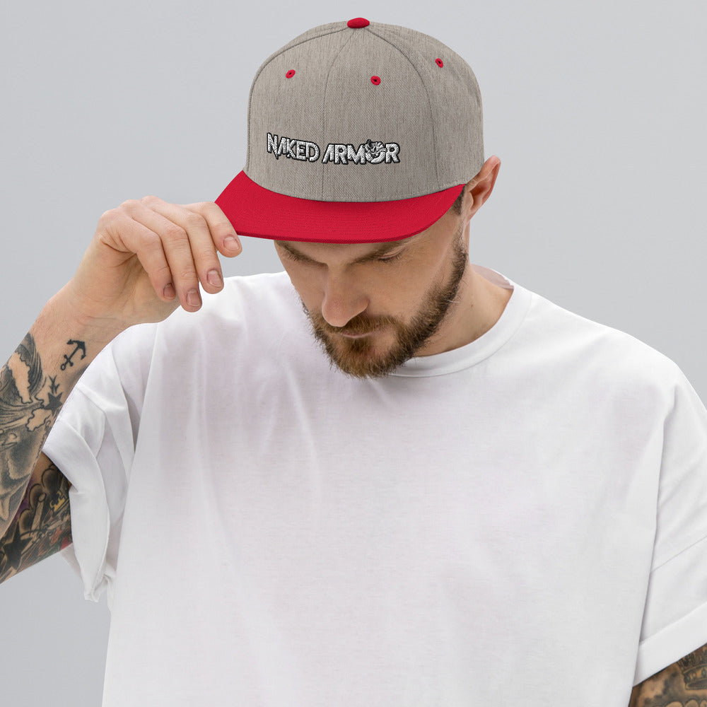 Heather Grey Naked Armor Snapback Hat by Naked Armor sold by Naked Armor Razors