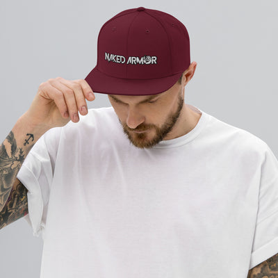Maroon Naked Armor Snapback Hat by Naked Armor sold by Naked Armor Razors