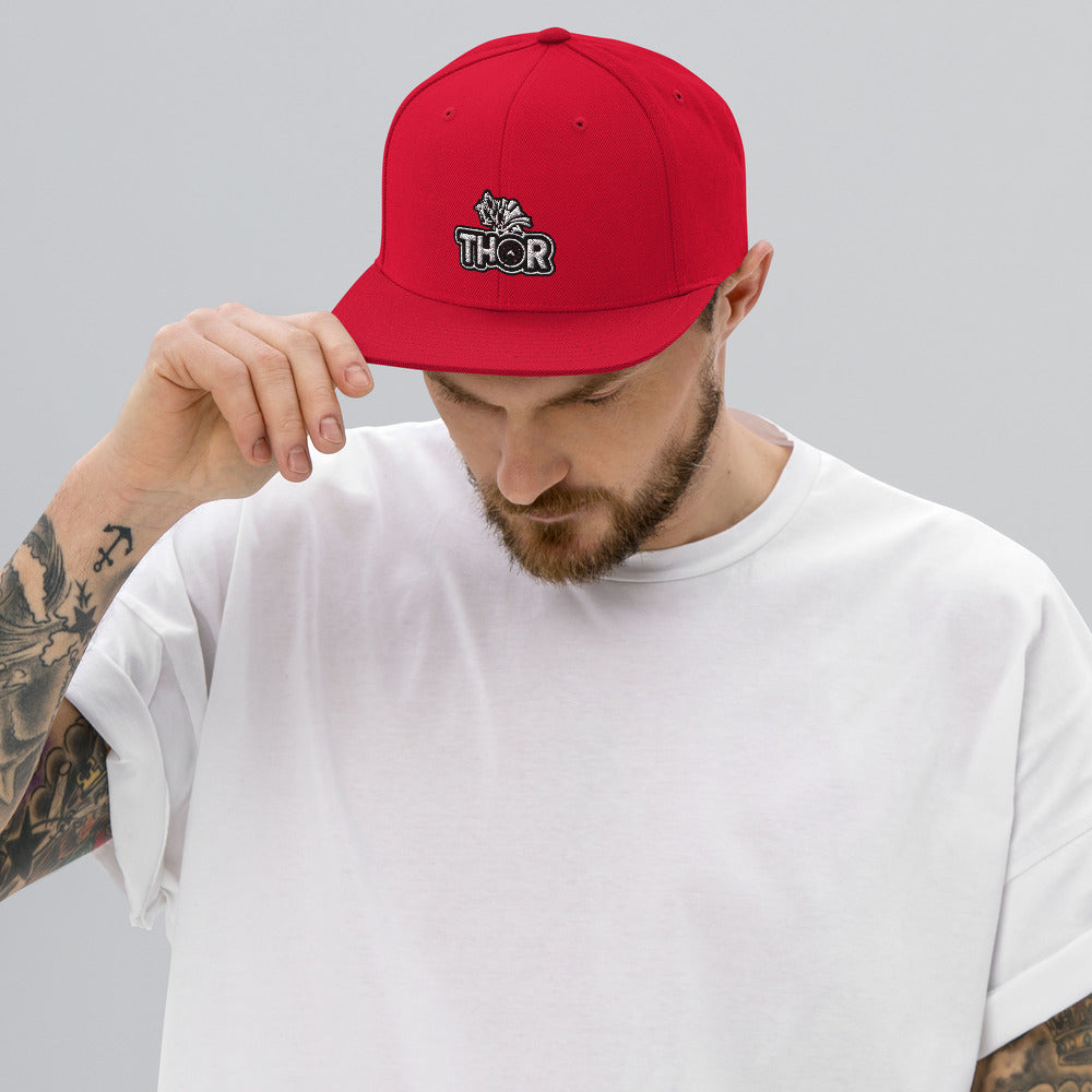 Red Naked Armor Thor Snapback Hat by Naked Armor sold by Naked Armor Razors