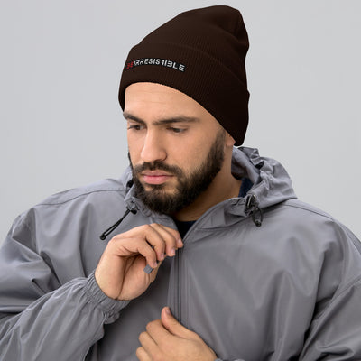 Brown Be Irresistible Cuffed Beanie by Naked Armor sold by Naked Armor Razors