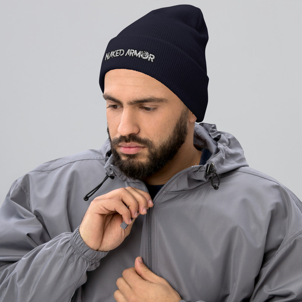 Navy Naked Armor Cuffed Beanie by Naked Armor sold by Naked Armor Razors