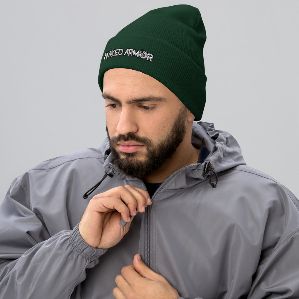 Spruce Naked Armor Cuffed Beanie by Naked Armor sold by Naked Armor Razors