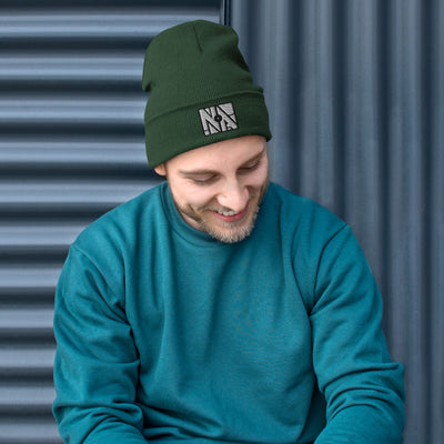 Dark green NA Embroidered Beanie by Naked Armor sold by Naked Armor Razors