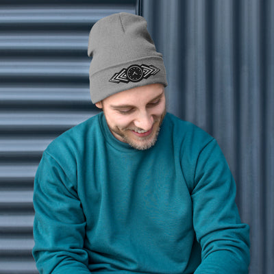 Gray The Naked Armor Embroidered Beanie by Naked Armor sold by Naked Armor Razors