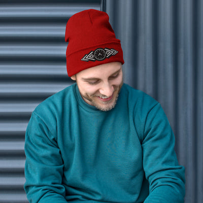 Red The Naked Armor Embroidered Beanie by Naked Armor sold by Naked Armor Razors
