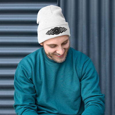White The Naked Armor Embroidered Beanie by Naked Armor sold by Naked Armor Razors