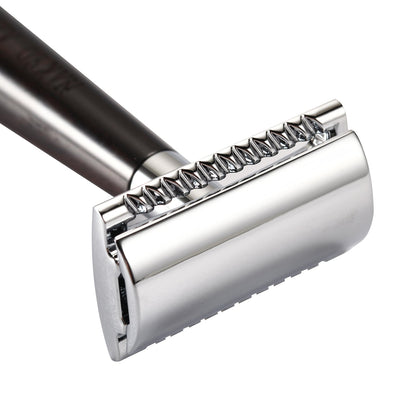 Naked Armor Aglovale Safety Razor Ebony Wood Zinc Aluminum