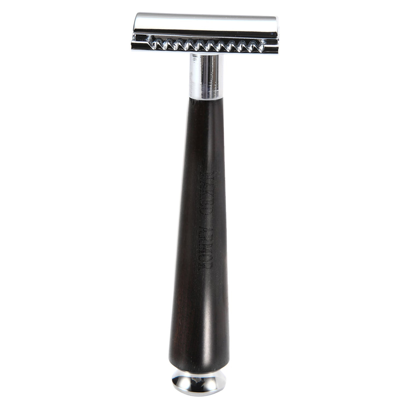Naked Armor Aglovale Safety Razor Ebony Wood Zinc Aluminum