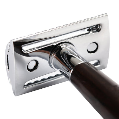 Naked Armor Aglovale Safety Razor Ebony Wood Zinc Aluminum