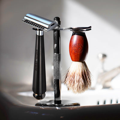 Naked Armor Aglovale Safety Razor Ebony Wood Zinc Aluminum