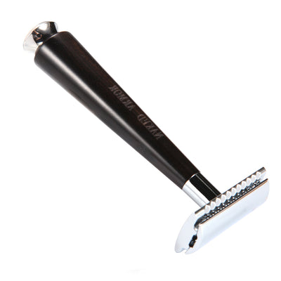 Naked Armor Aglovale Safety Razor Ebony Wood Zinc Aluminum