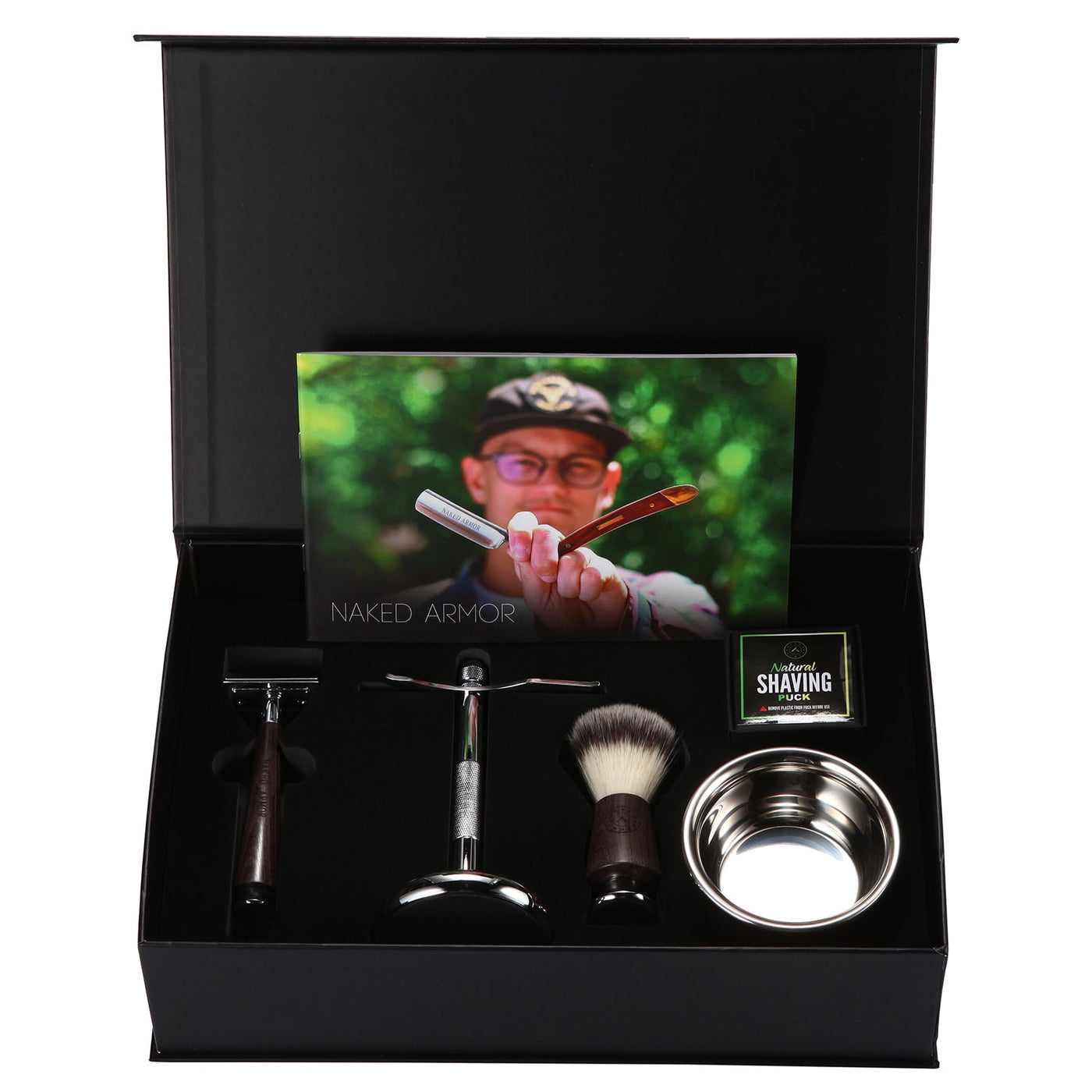 Naked Armor Aglovale Synthetic Fiber Closed Comb Safety Razor Shaving Set