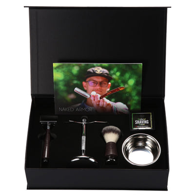 Naked Armor Aglovale Synthetic Fiber Closed Comb Safety Razor Shaving Set