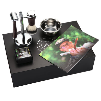 Naked Armor Aglovale Synthetic Fiber Closed Comb Safety Razor Shaving Set