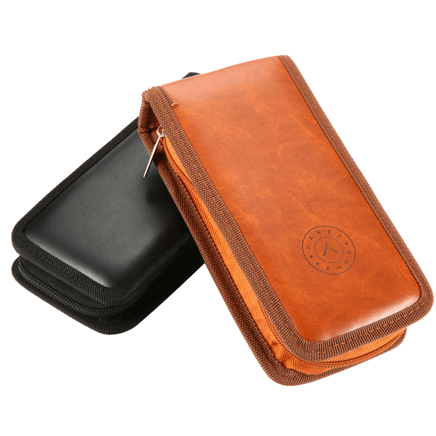 Naked Armor Black Synthetic Leather Straight Razor Travel Case