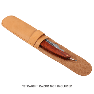 Naked Armor Claudin Brown Leather Straight Razor Case