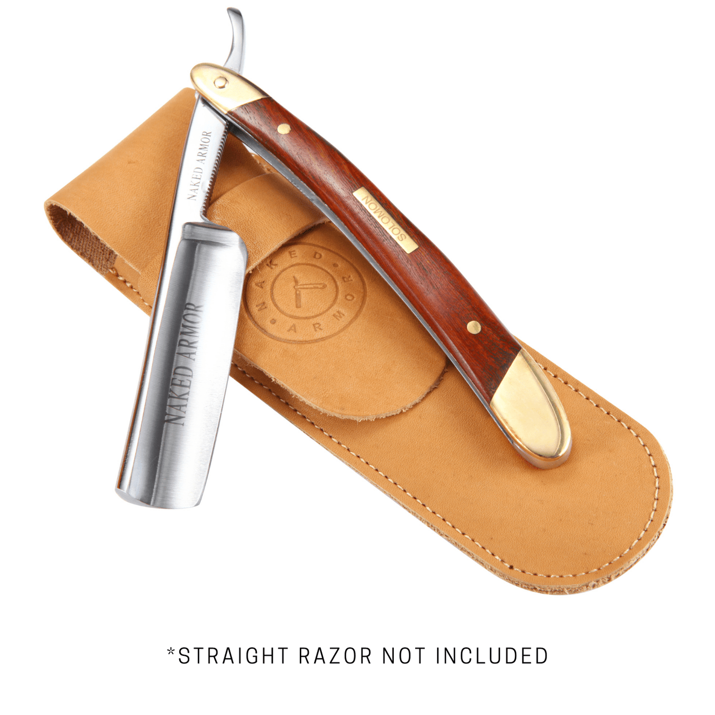 Naked Armor Claudin Brown Leather Straight Razor Case