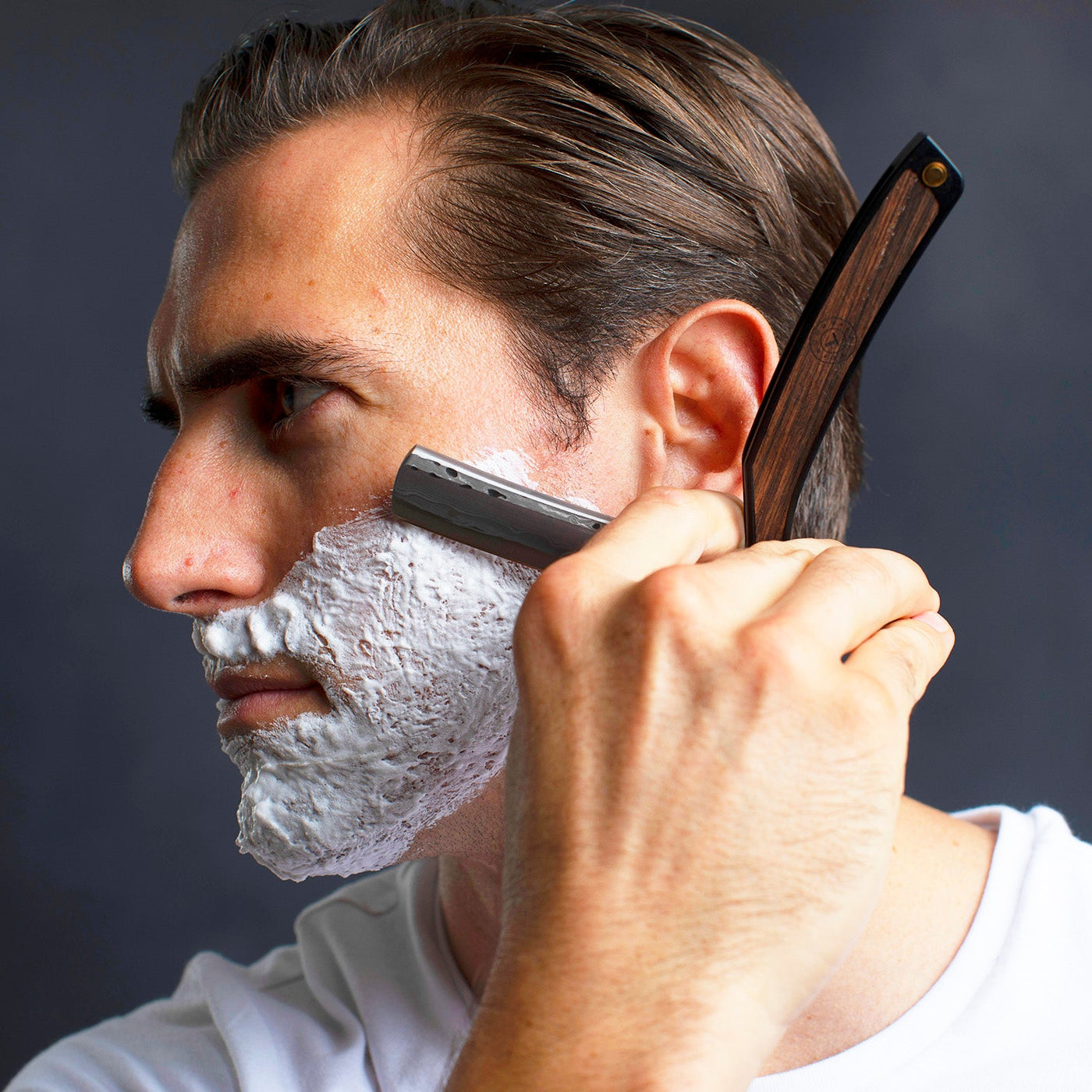 Naked Armor Damascus Straight Razor Kit 7 Pieces