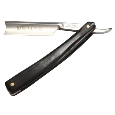 Naked Armor Dodinel Straight Razor 7/8" Ebony Wood Japanese Stainless Steel