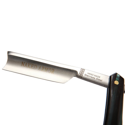 Naked Armor Dodinel Straight Razor 7/8" Ebony Wood Japanese Stainless Steel