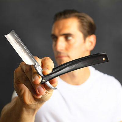 Naked Armor Dodinel Straight Razor 7/8" Ebony Wood Japanese Stainless Steel