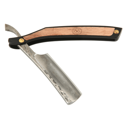 Naked Armor Drian Straight Razor 7/8" Walnut Square Point Damascus Steel