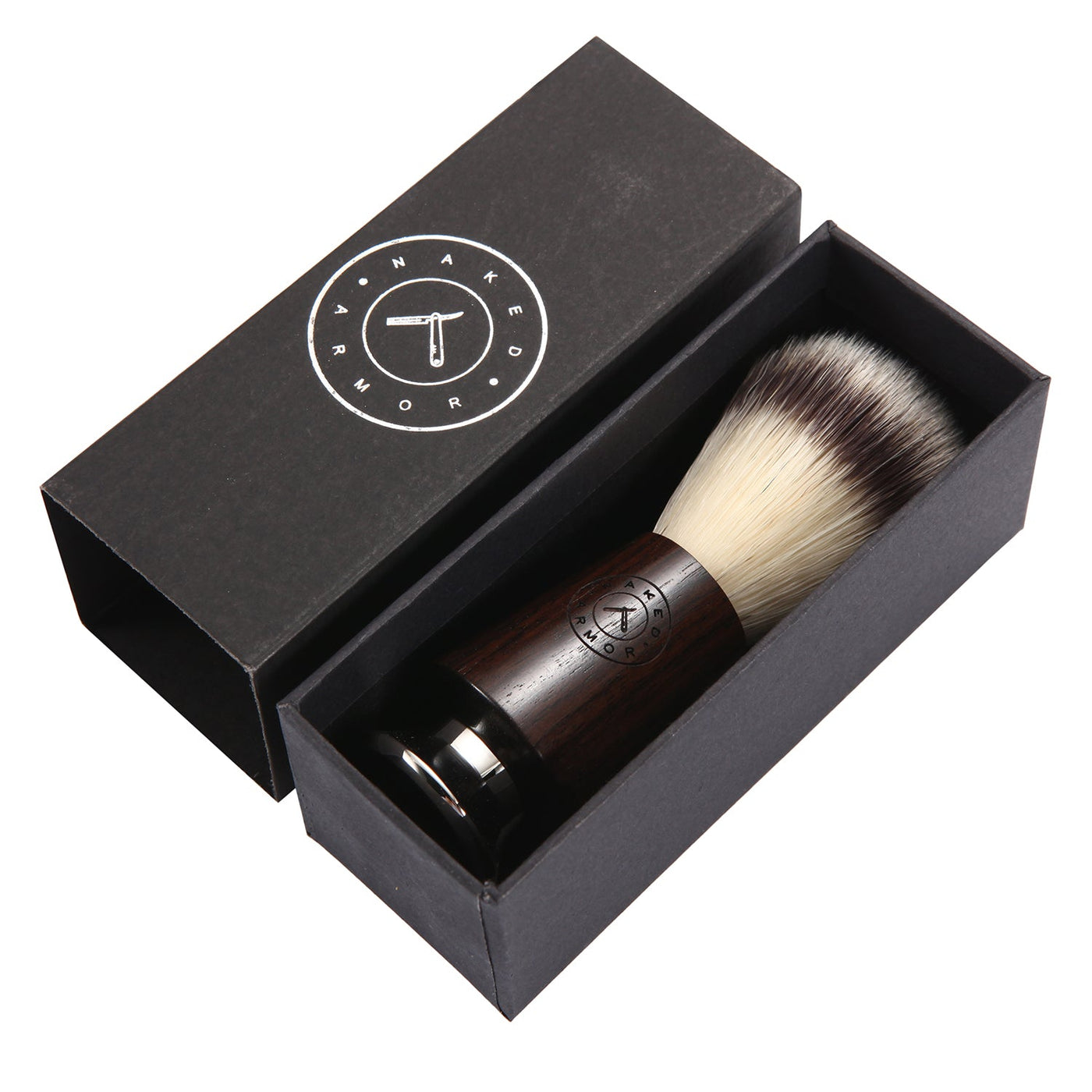 Naked Armor Ebony Wood Synthetic Badger Shaving Brush