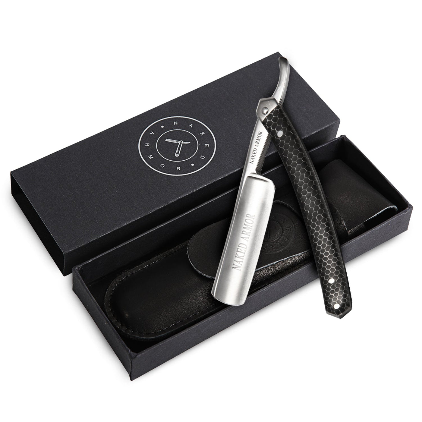 Naked Armor Elyan Straight Razor 7/8" Natural Resin Japanese Steel