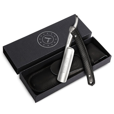 Naked Armor Elyan Straight Razor 7/8" Natural Resin Japanese Steel