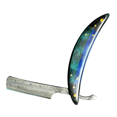 Naked Armor Esclabor Damascus 7 Piece Straight Razor Kit