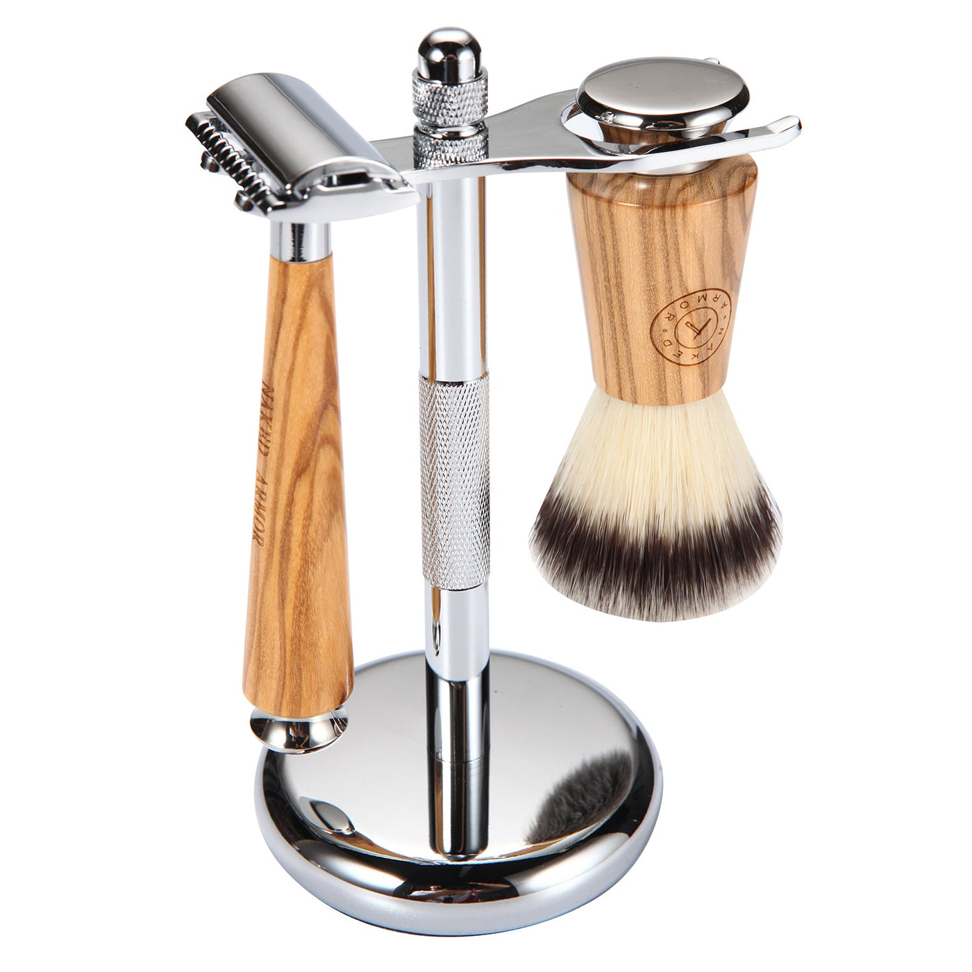 Naked Armor Gaswain Synthetic Fiber Closed Comb Safety Razor Shaving Set