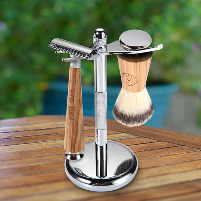 Naked Armor Gaswain Synthetic Fiber Closed Comb Safety Razor Shaving Set