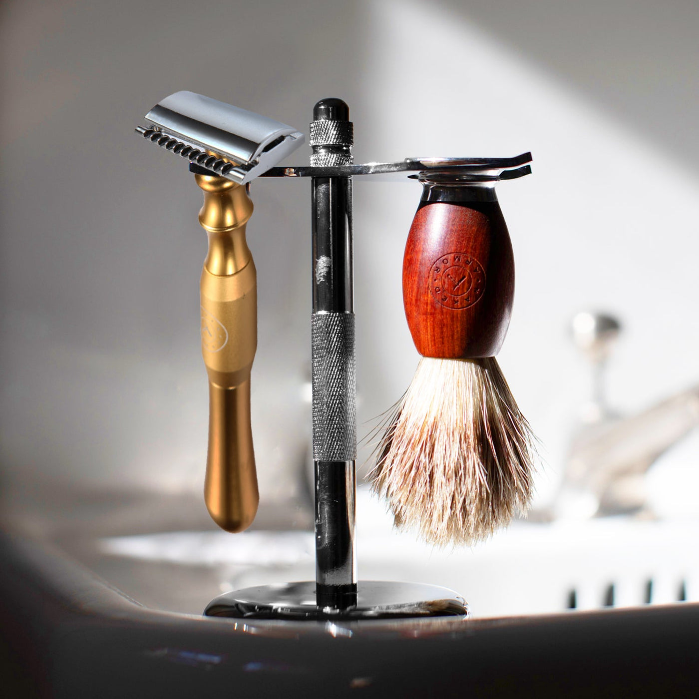 Naked Armor Gold Bleoberis Safety Razor Zinc Copper Zinc Aluminum