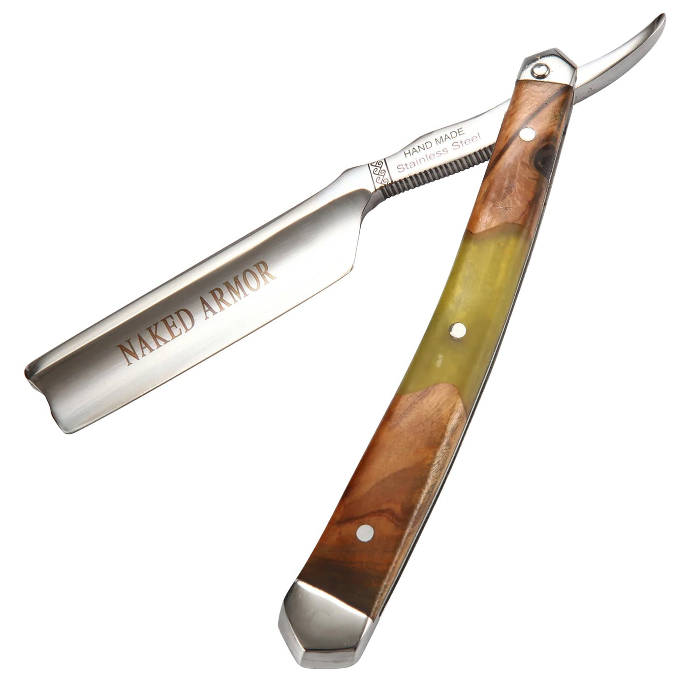 Naked Armor Griflet Straight Razor 7/8" Sandalwood Japanese Stainless Steel