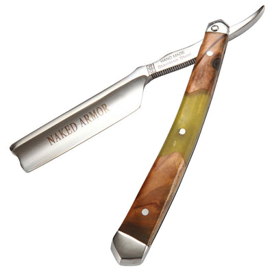 Naked Armor Griflet Straight Razor 7/8" Sandalwood Japanese Stainless Steel