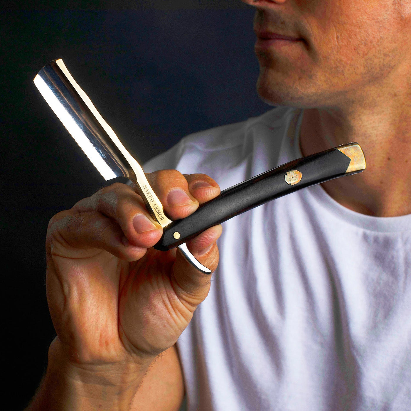 Naked Armor King Arthur 7 Piece Gold Straight Razor Kit