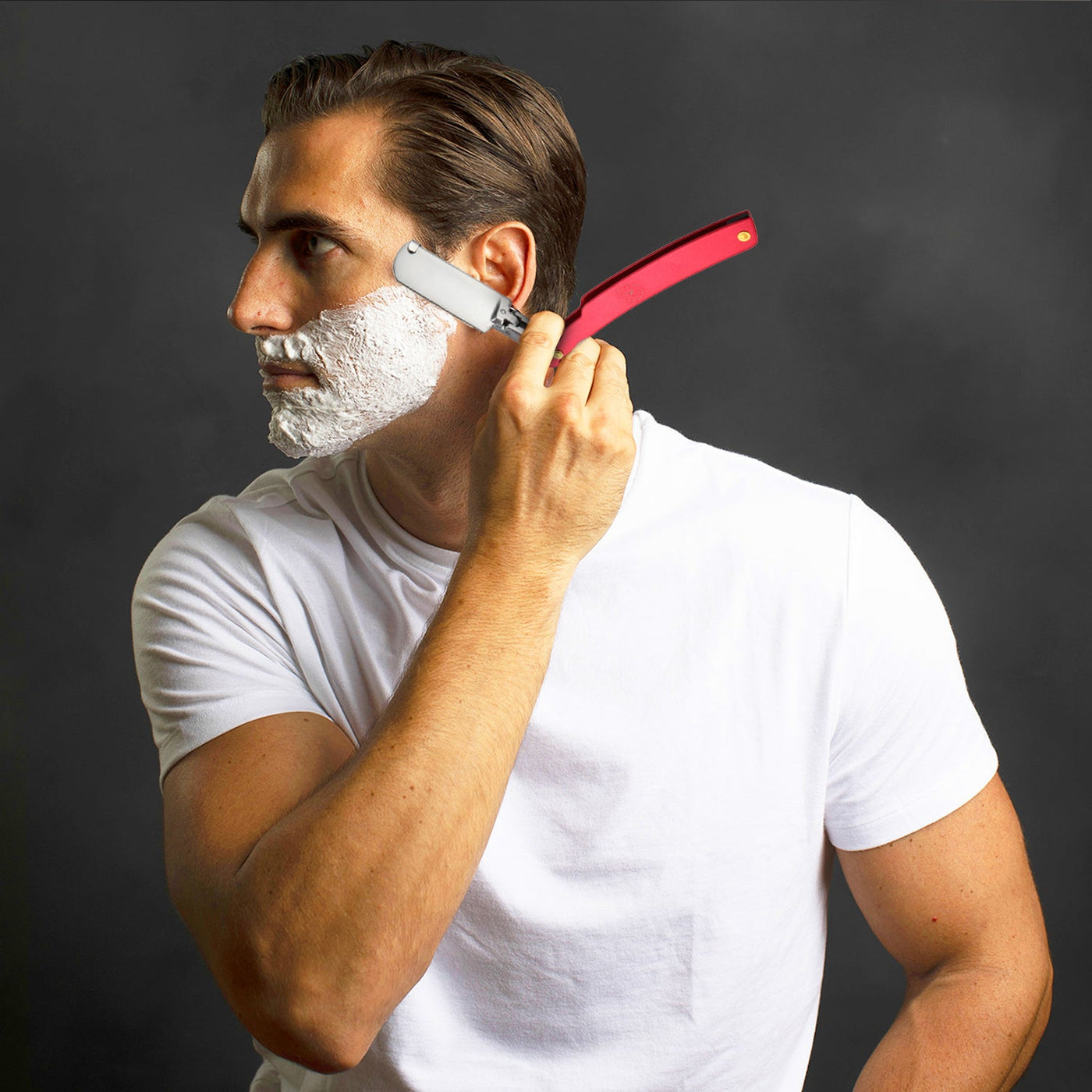 Naked Armor Lucan Shavette Red Metal Copper - Zinc Alloy Shoulder and Tang