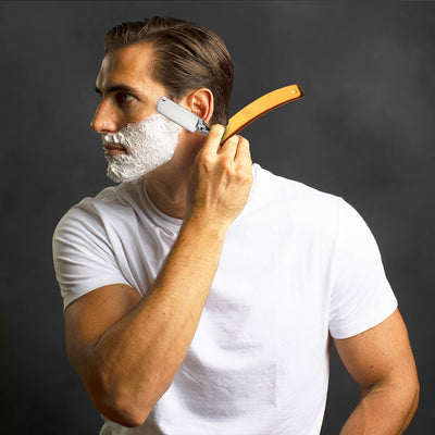 Naked Armor Lucan Shavette Yellow Metal Copper - Zinc Alloy Shoulder and Tang