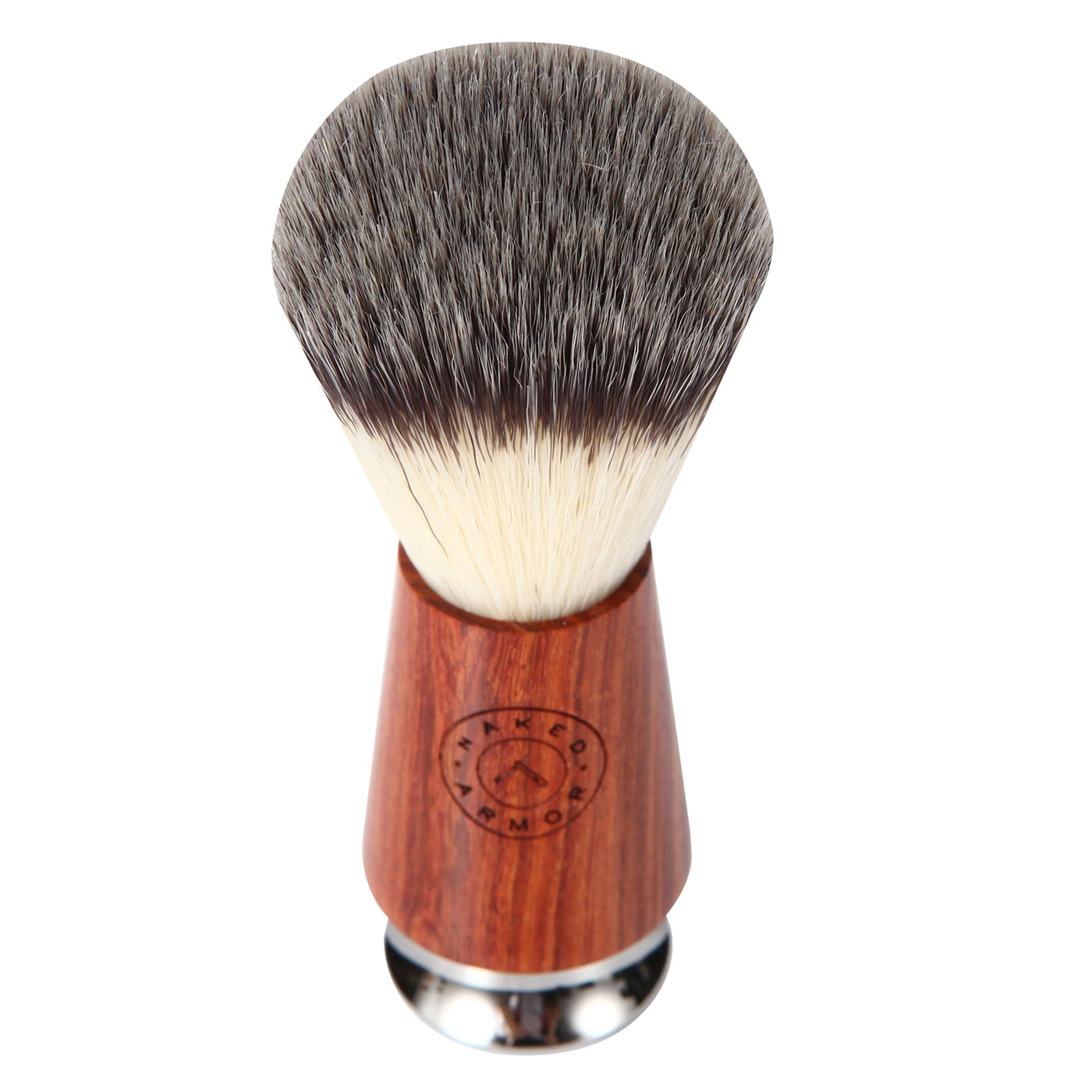 Naked Armor Mahogany Wood Synthetic Badger Shaving Brush