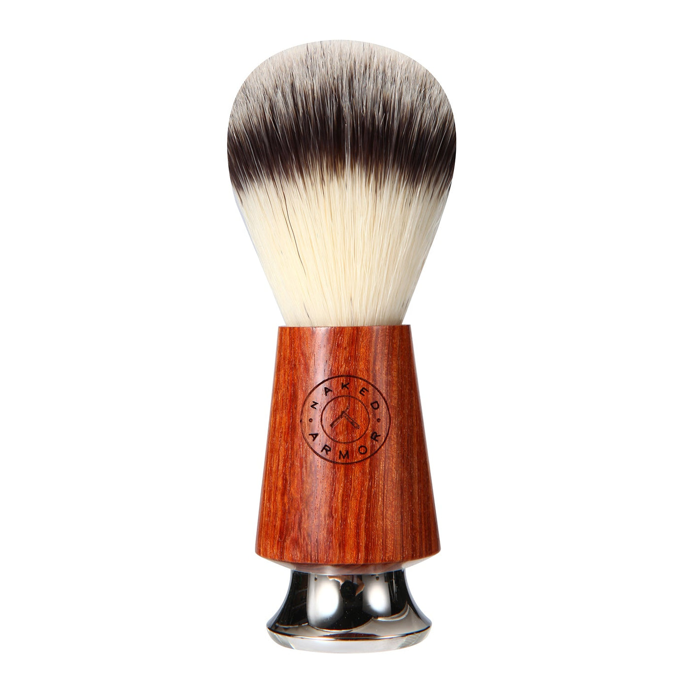Naked Armor Mahogany Wood Synthetic Badger Shaving Brush