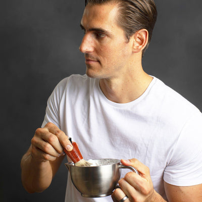 Naked Armor Mahogany Wood Synthetic Badger Shaving Brush