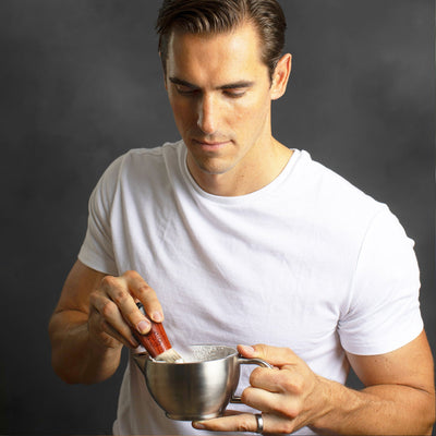 Naked Armor Mahogany Wood Synthetic Badger Shaving Brush